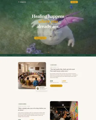 Healing Community Landing Page Template