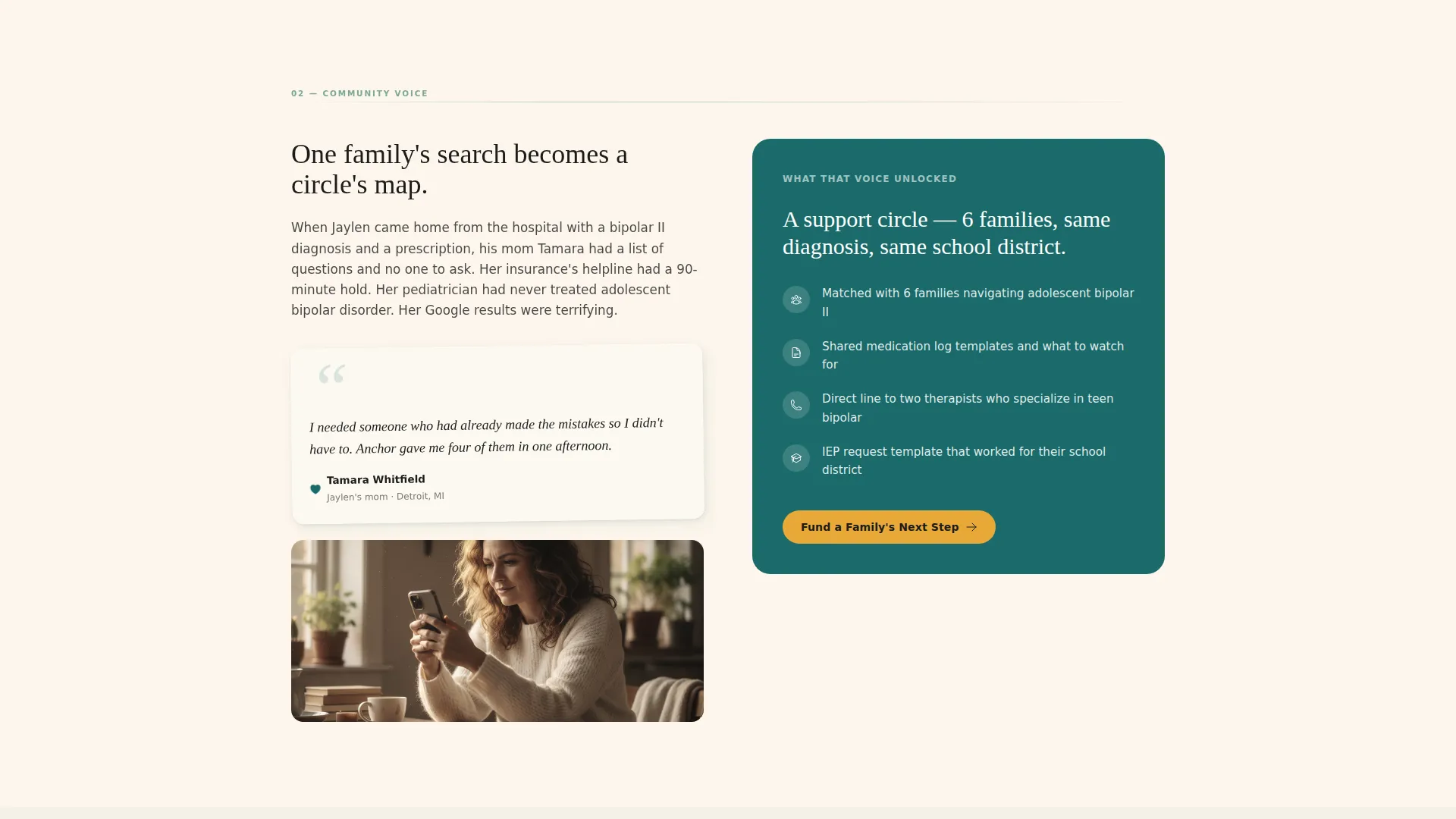 Mental Health Mutual Aid Nonprofit Landing Page Template