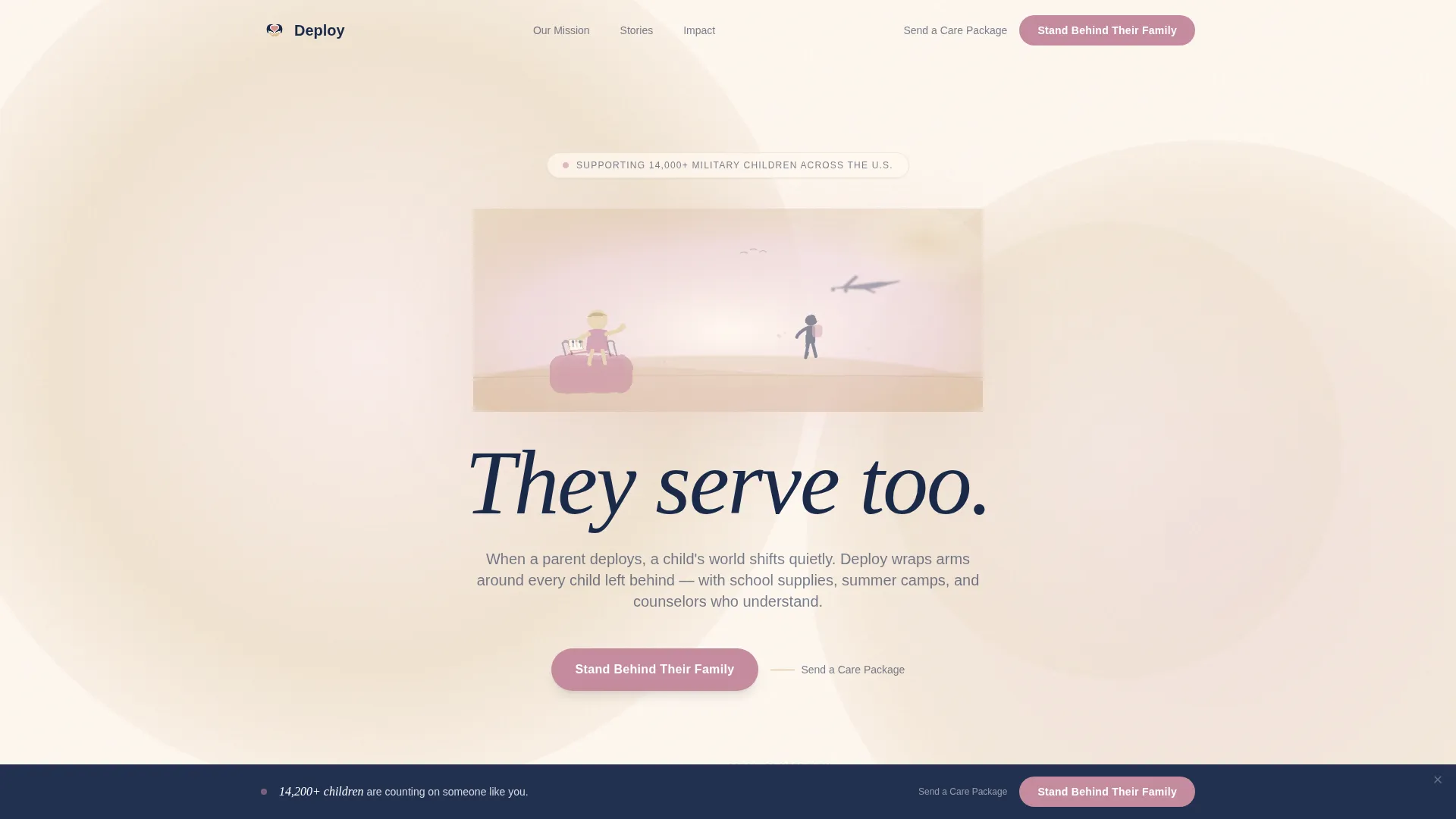 Military Children's Charity Landing Page Template