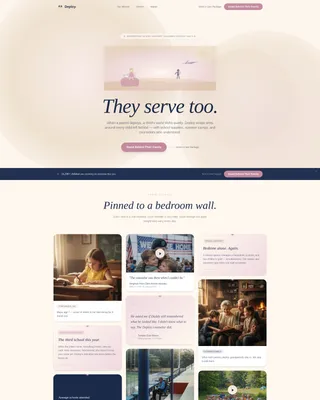 Military Children's Charity Landing Page Template