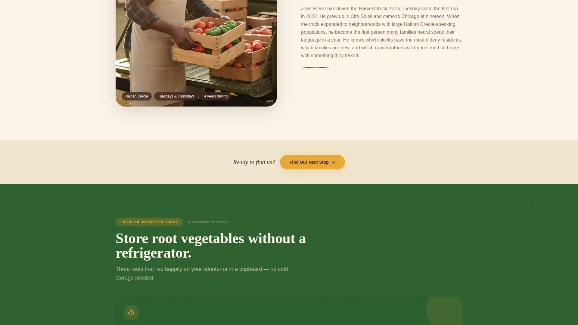 Mobile Food Pantry Landing Page Template
