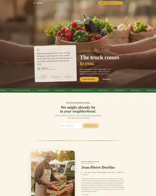 Mobile Food Pantry Landing Page Template