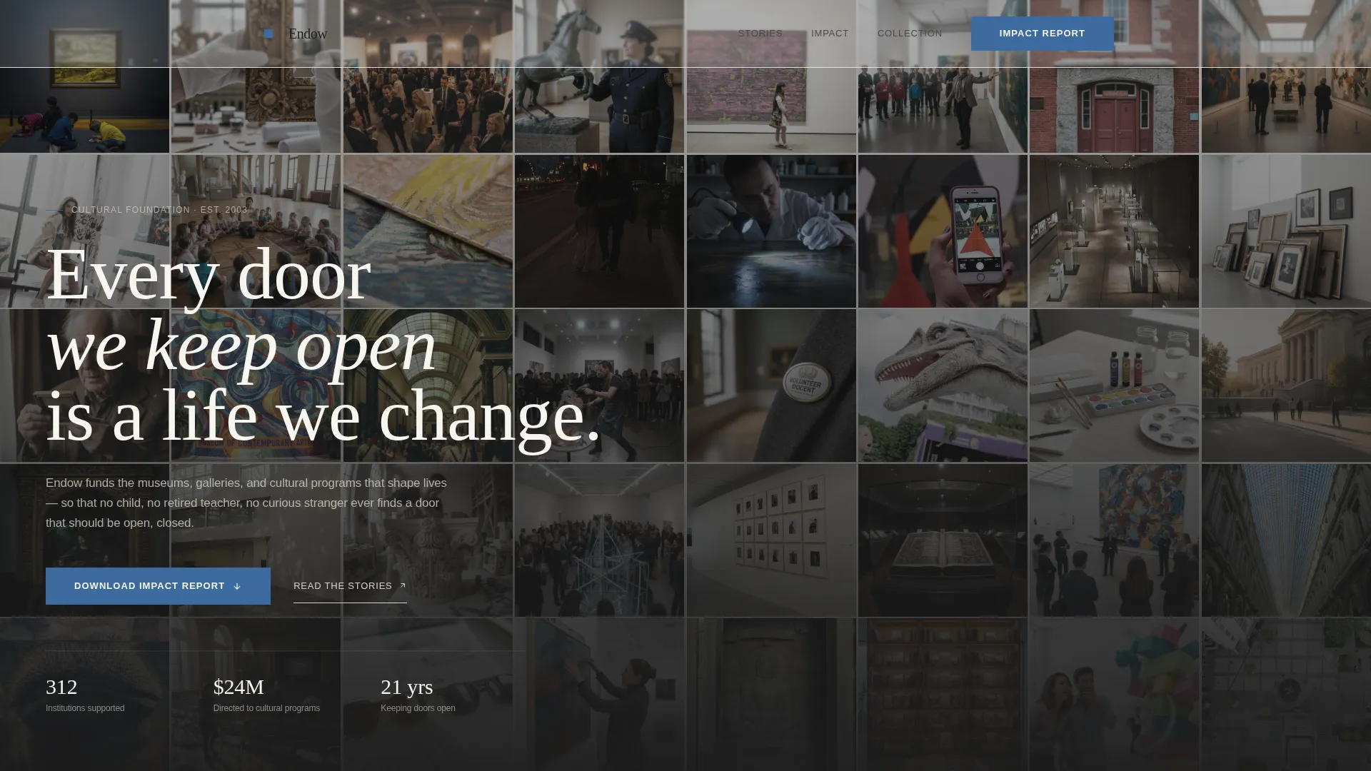 Museum Foundation Landing Page Template