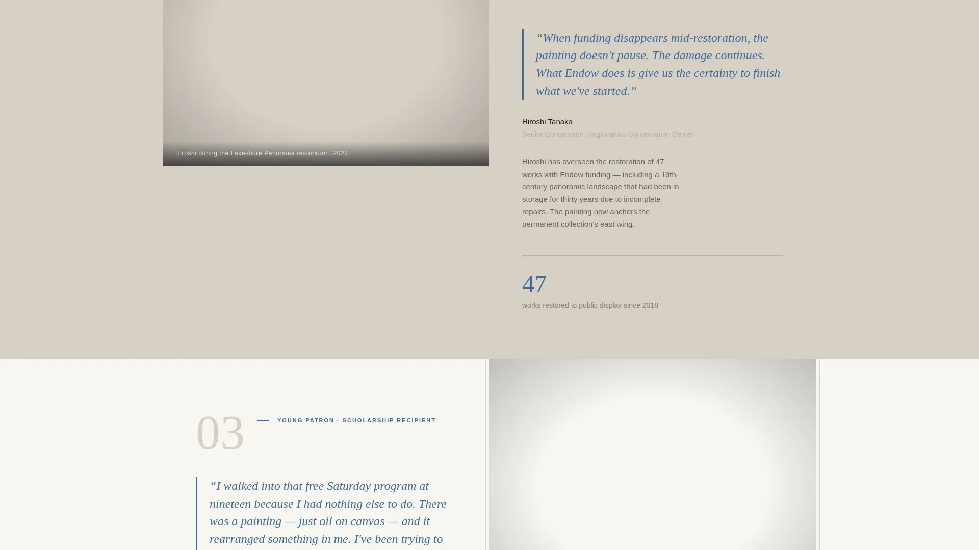 Museum Foundation Landing Page Template