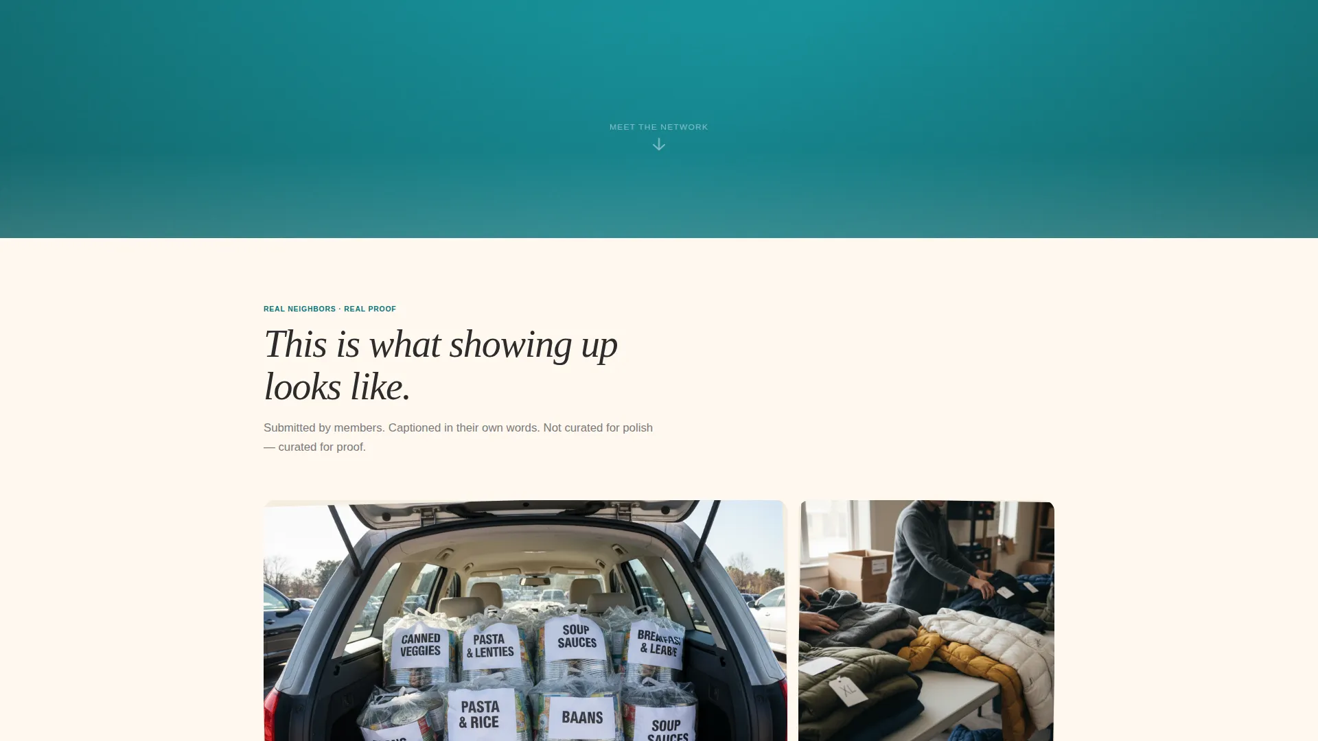 Mutual Aid Network Landing Page Template