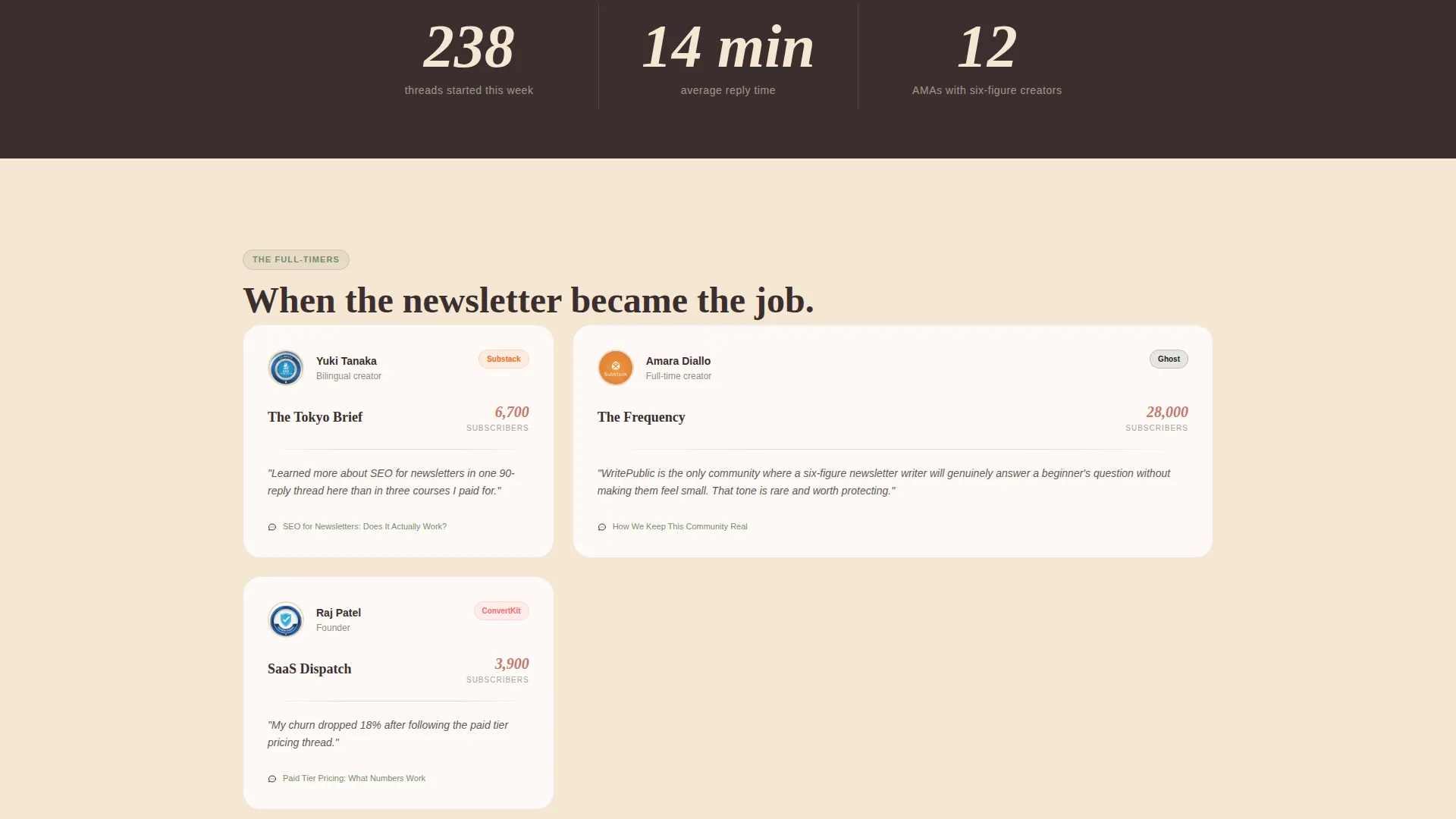 Thriving Newsletterwriters Landing Page Template