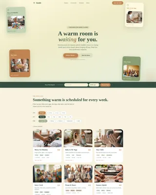 Mommy and Me Class Studio Landing Page Template
