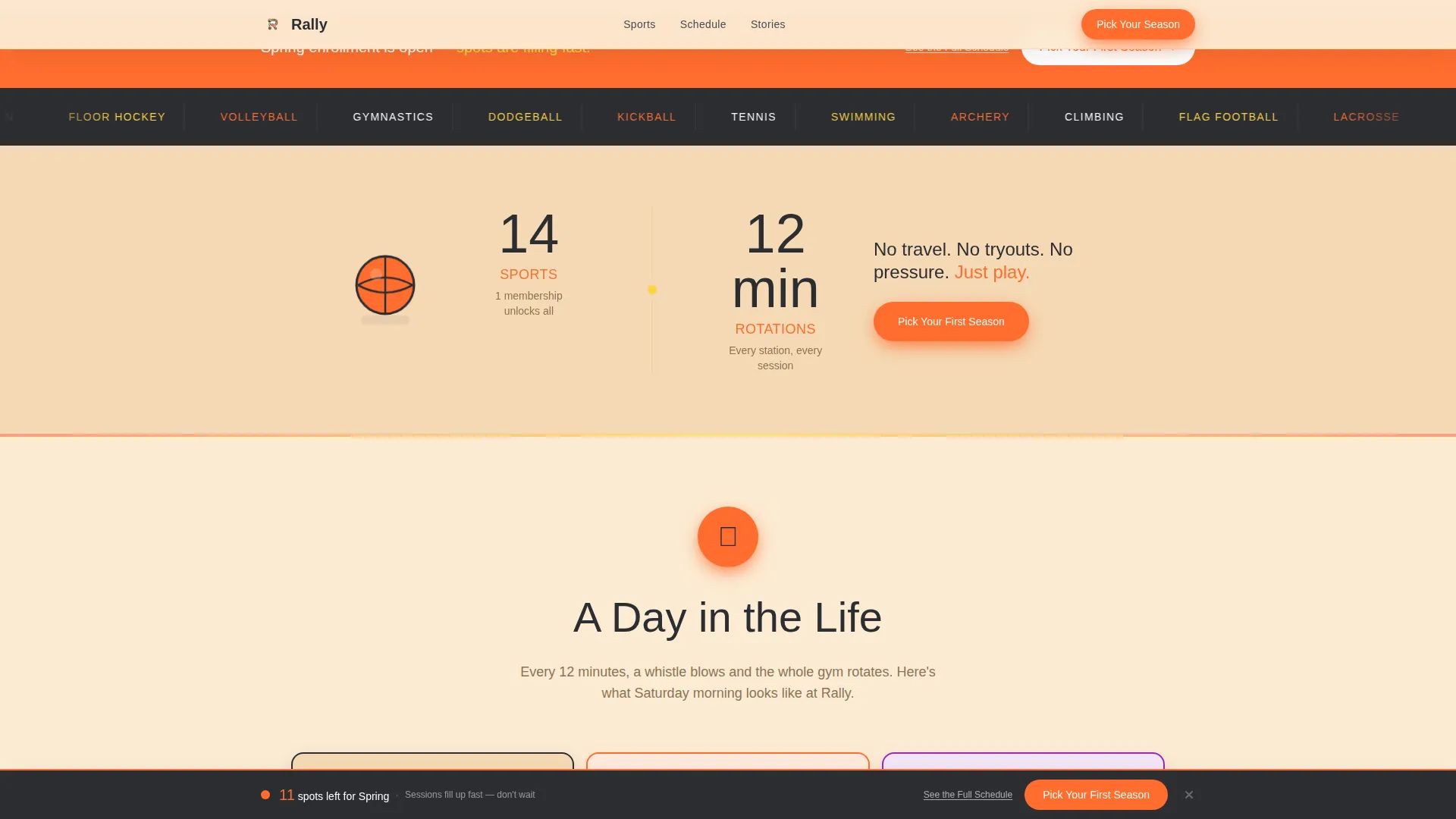 Kids Sports & Dance Academy Professional Website Template