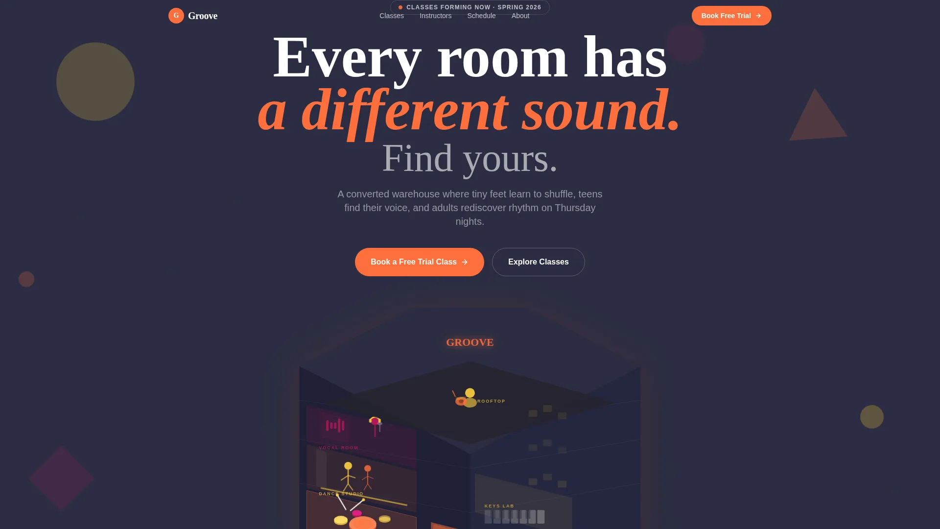 Music & Dance School Landing Page Template