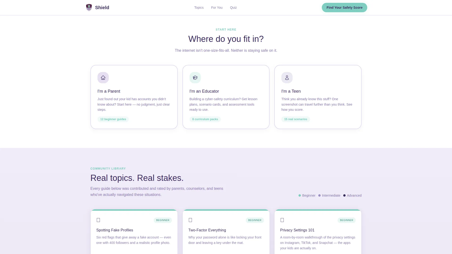 Kids Online Safety & Tech Education Website Template