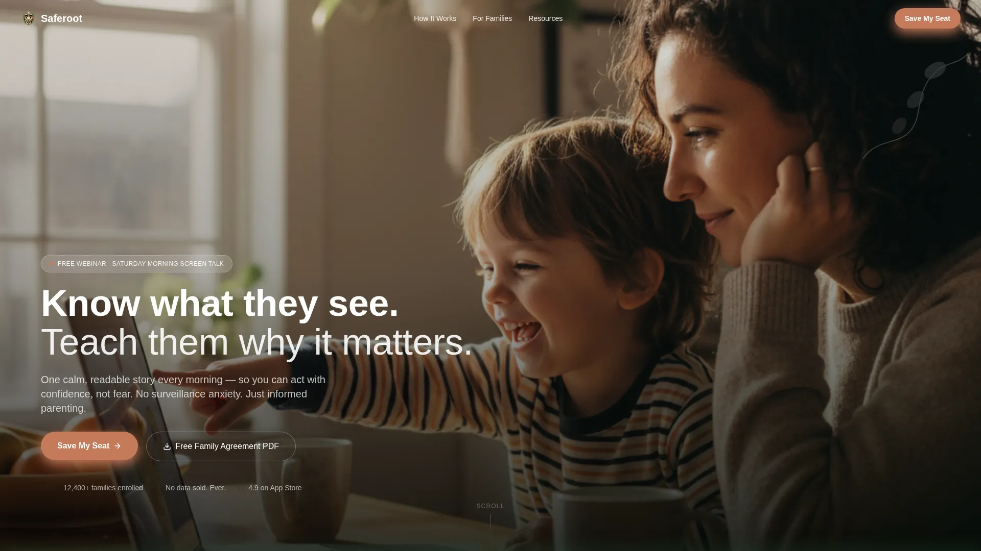Trusted Parental Control Landing Page Template