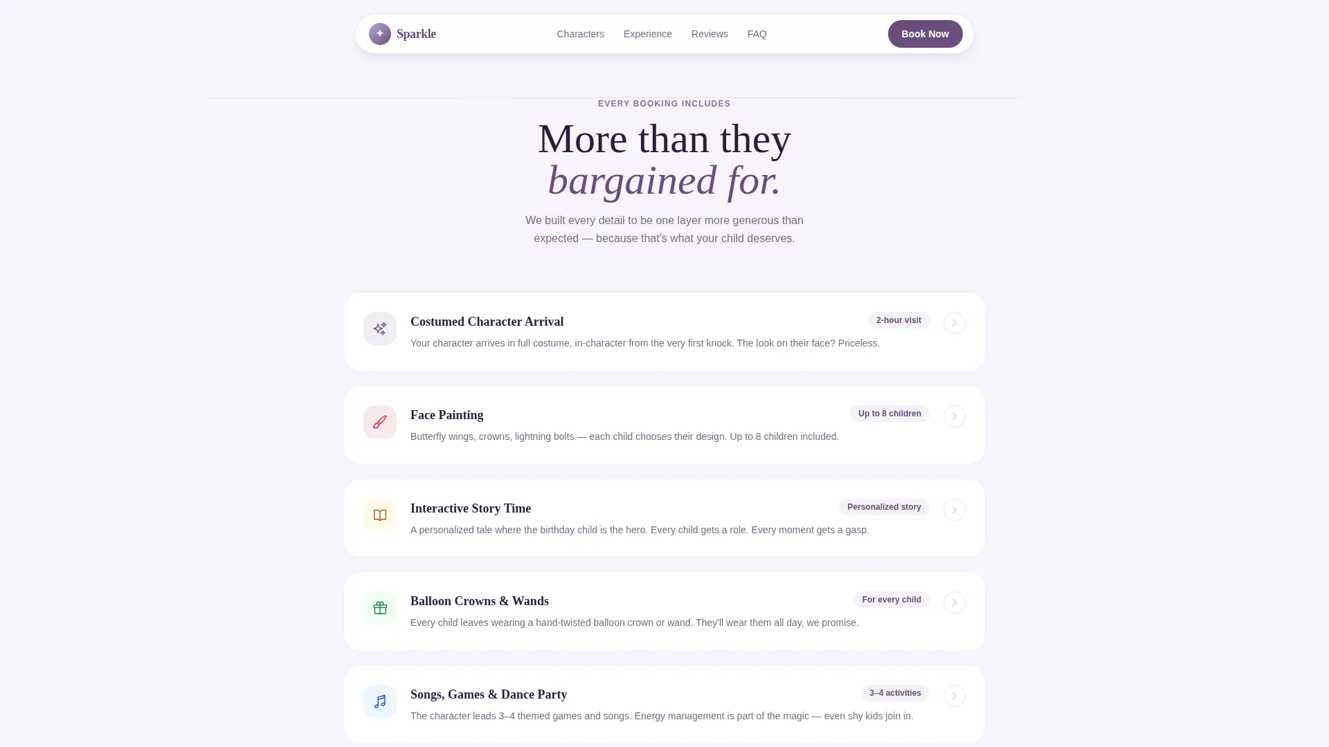 Kids Party & Entertainment Booking Website Template