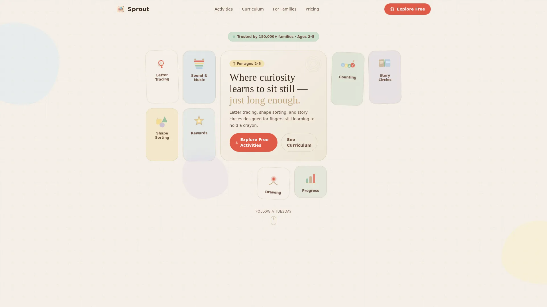 Preschool (3-5) Products & Education Website Template