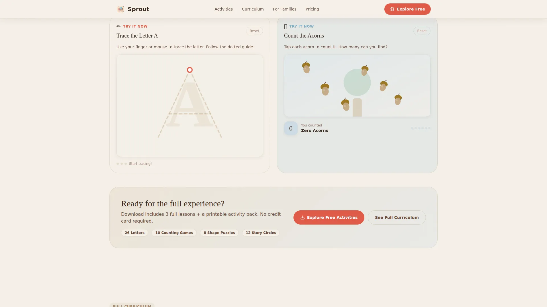 Preschool (3-5) Products & Education Website Template
