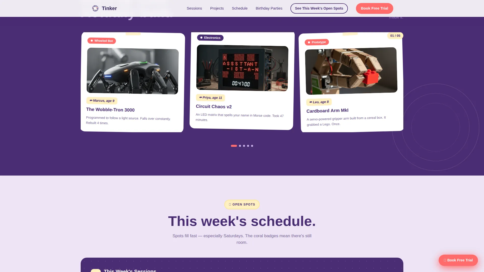 Kids Activity & Learning Center Booking Website Template