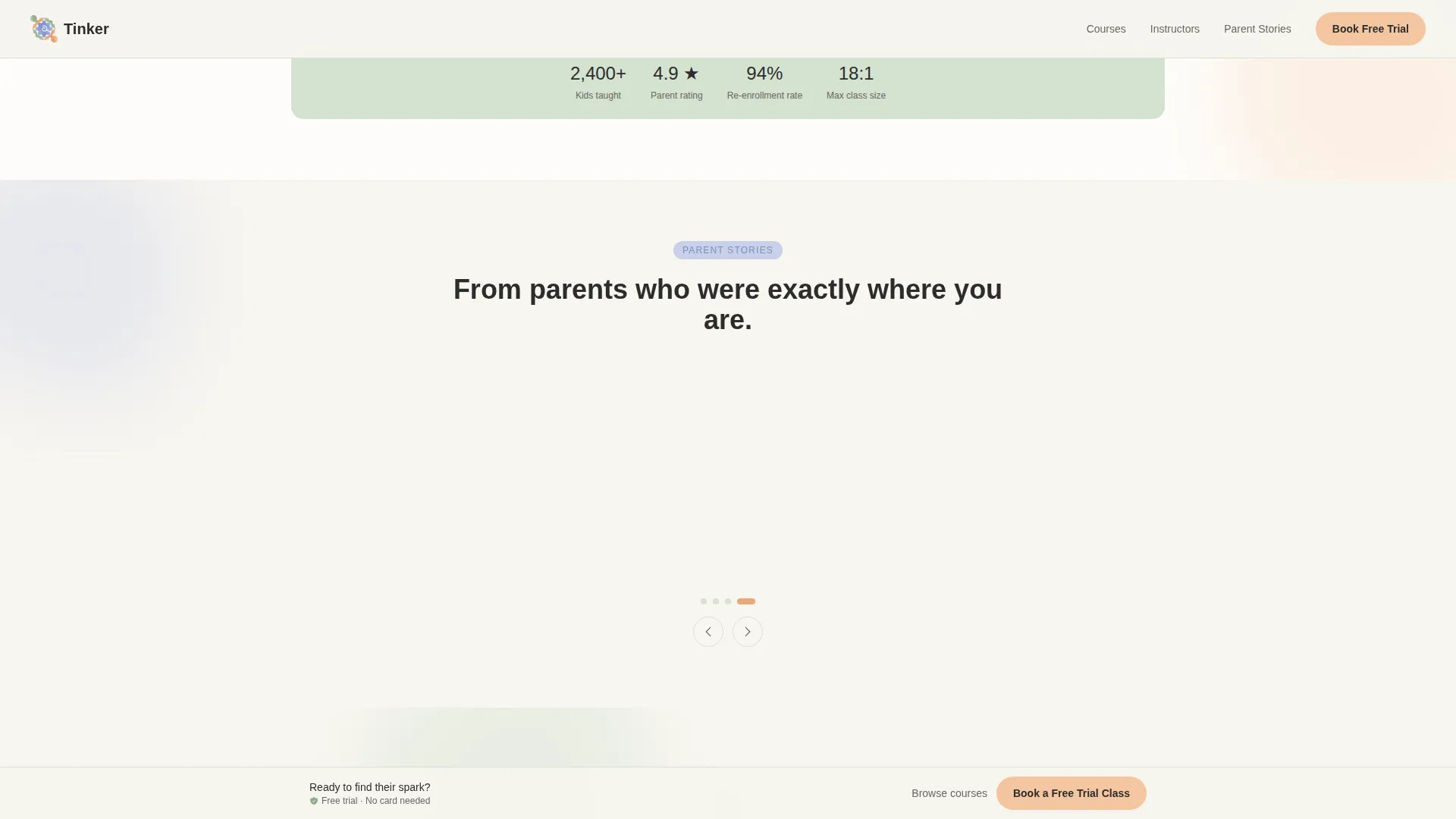 Kids Activity & Learning Center Booking Website Template