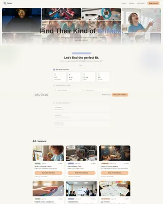 Kids Activity & Learning Center Booking Website Template