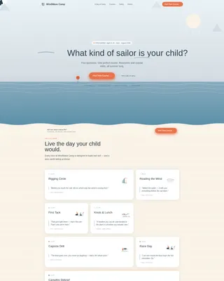 Summer Camp & Outdoor Program Advanced Professional Website Template