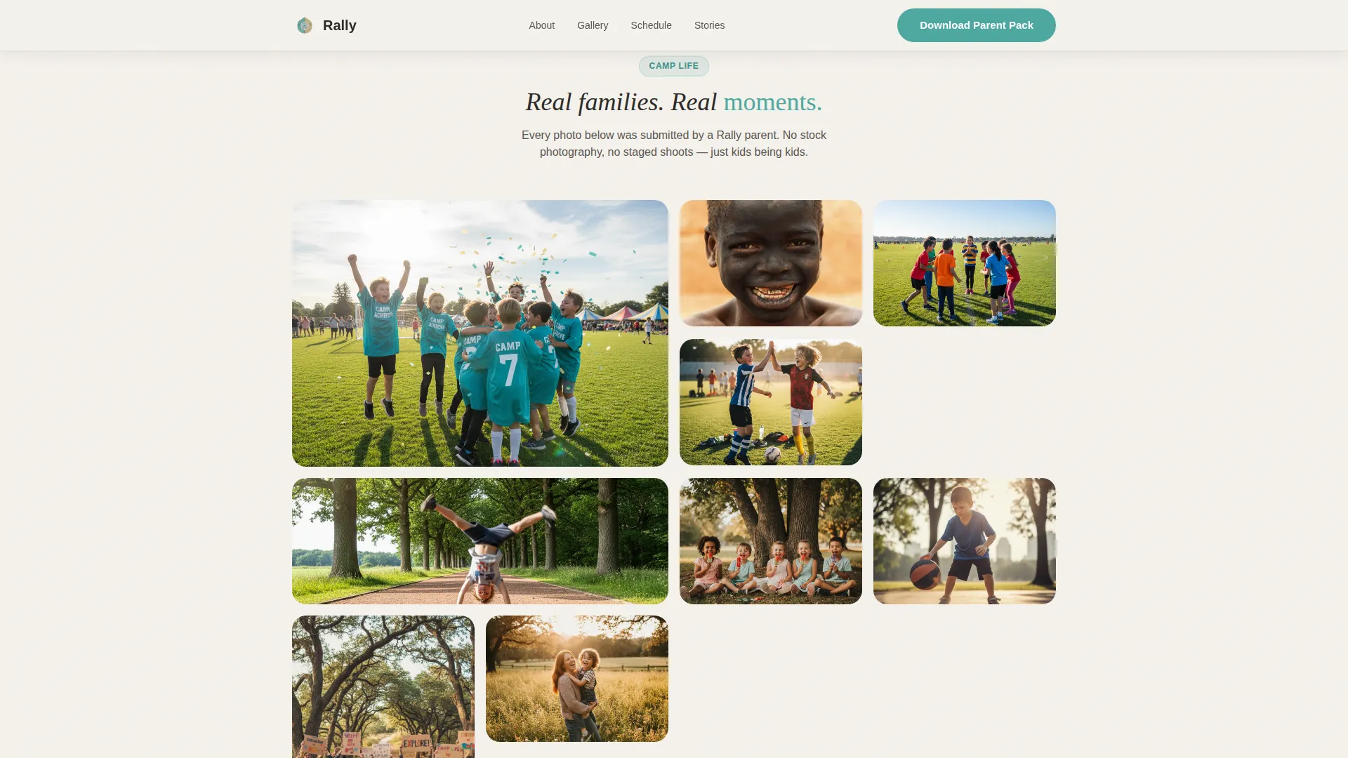 Summer Camp & Outdoor Program Specialist Booking Website Template