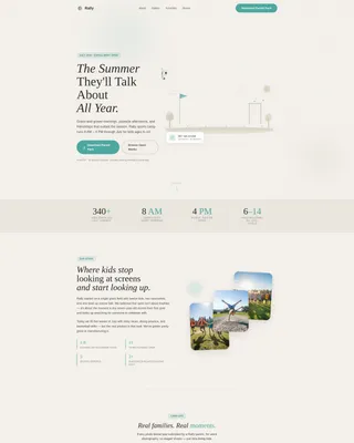Summer Camp & Outdoor Program Specialist Booking Website Template