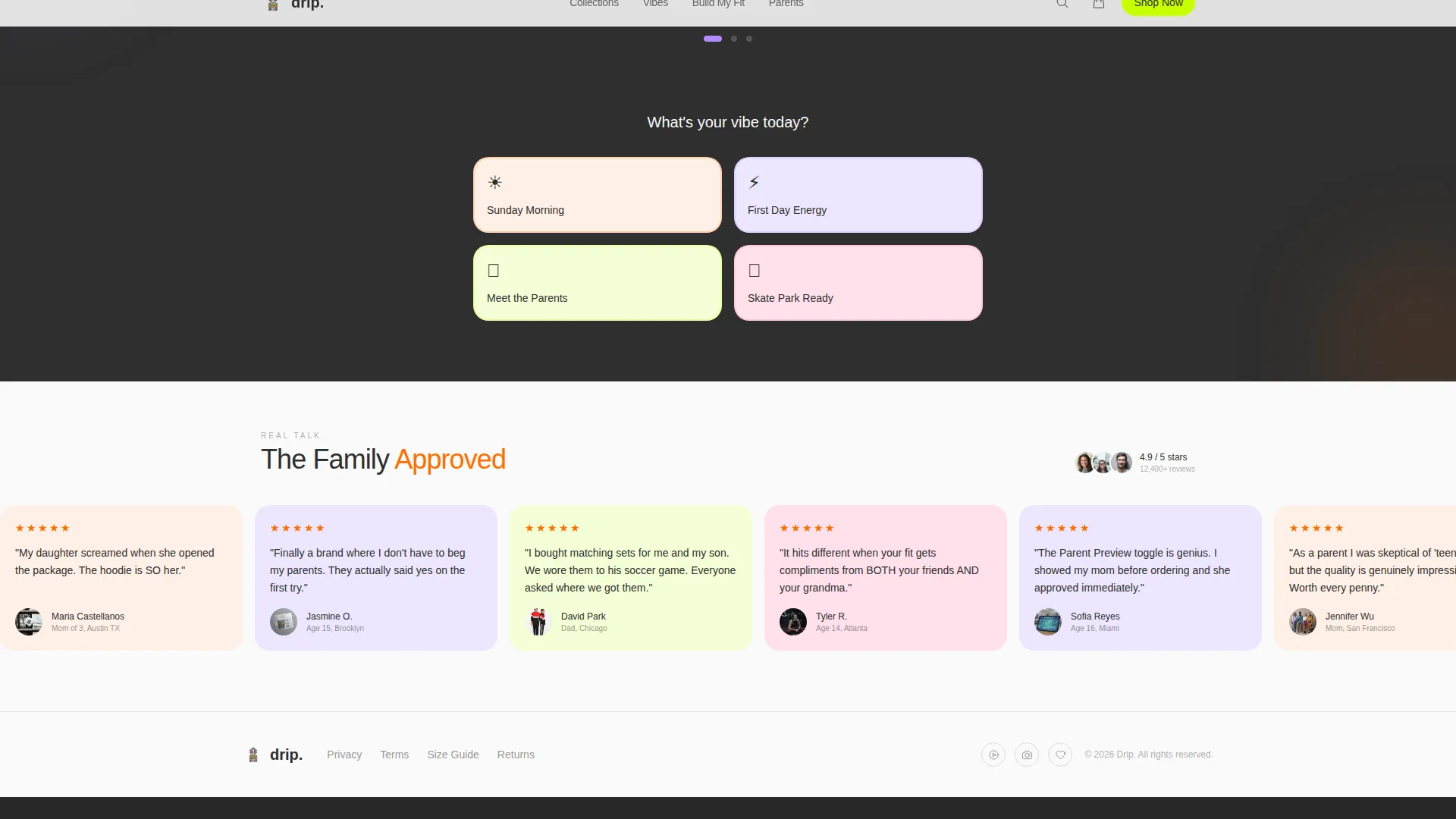 Teen (13-18) Products & Specialist Professional Website Template