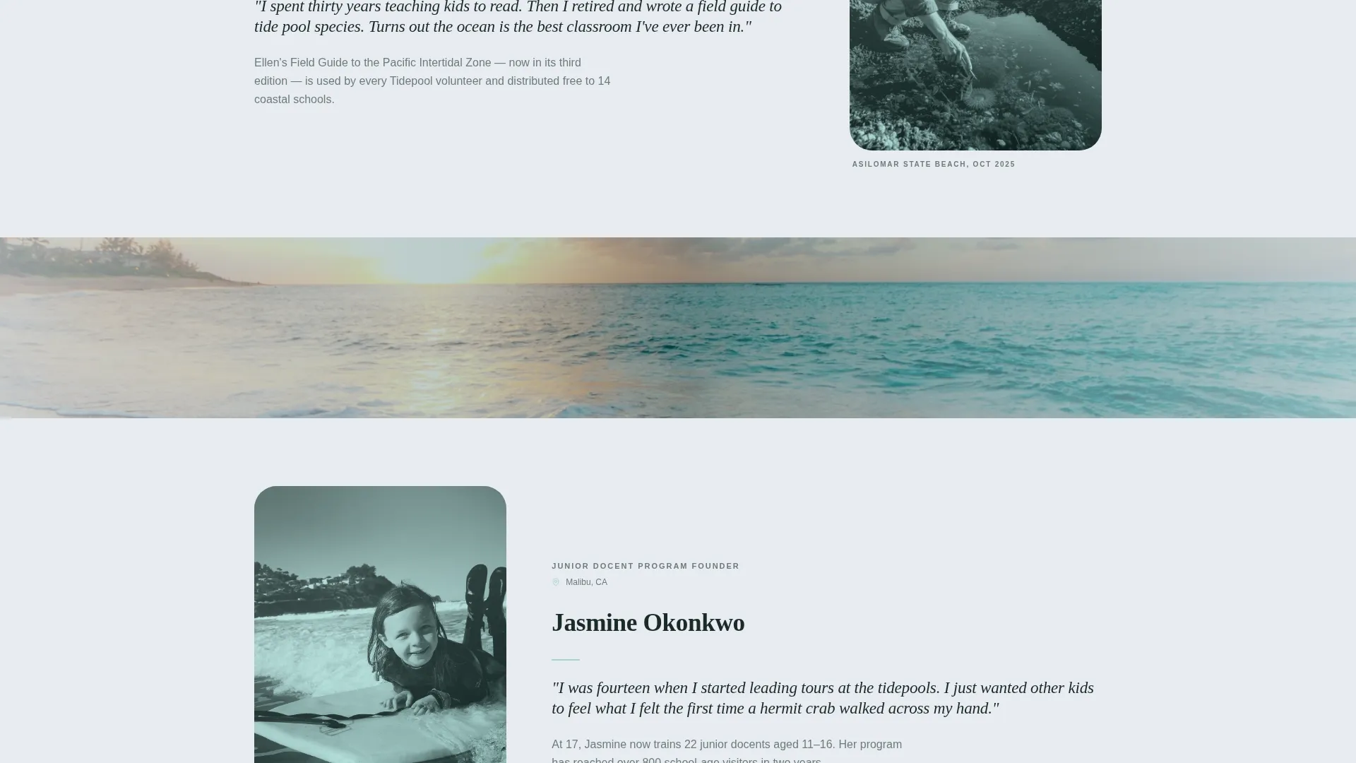 Ocean Conservation Nonprofit Landing Page Template
