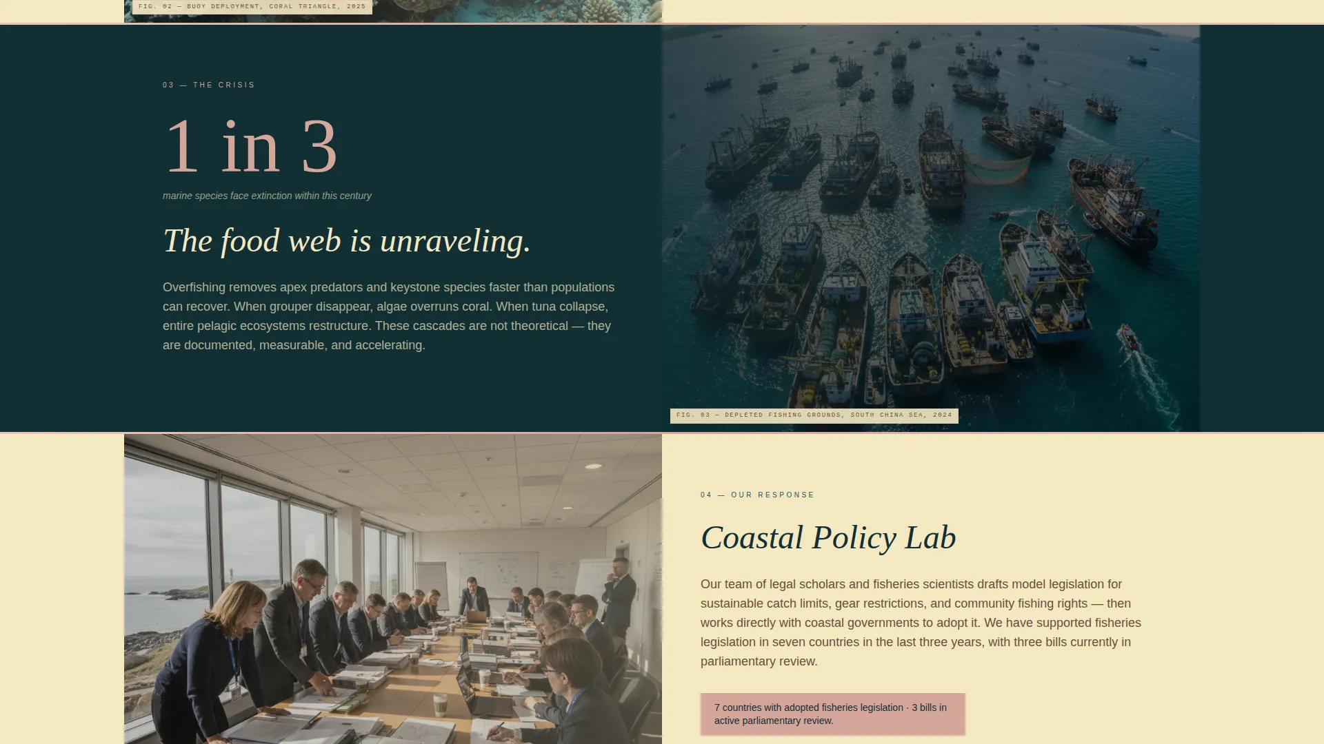 Ocean Conservation NGO Landing Page Template
