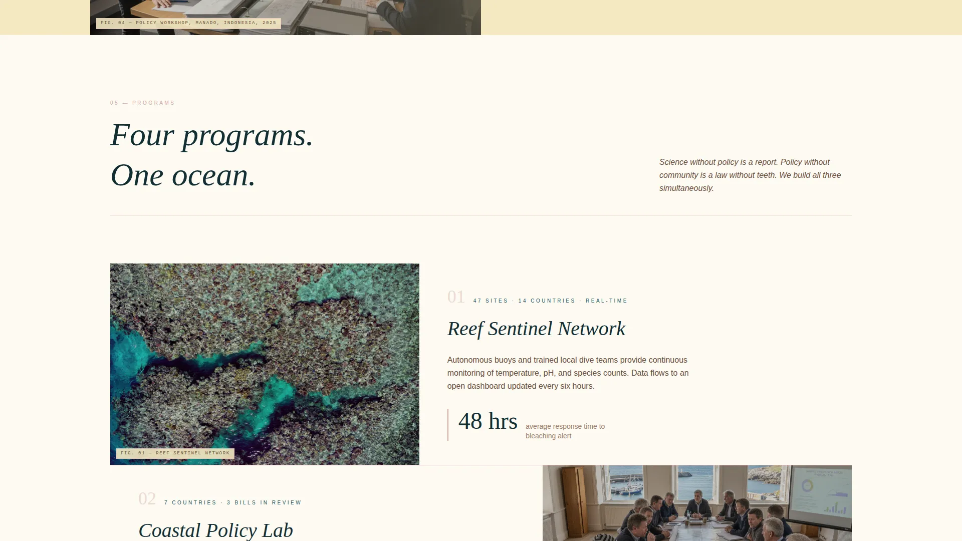 Ocean Conservation NGO Landing Page Template