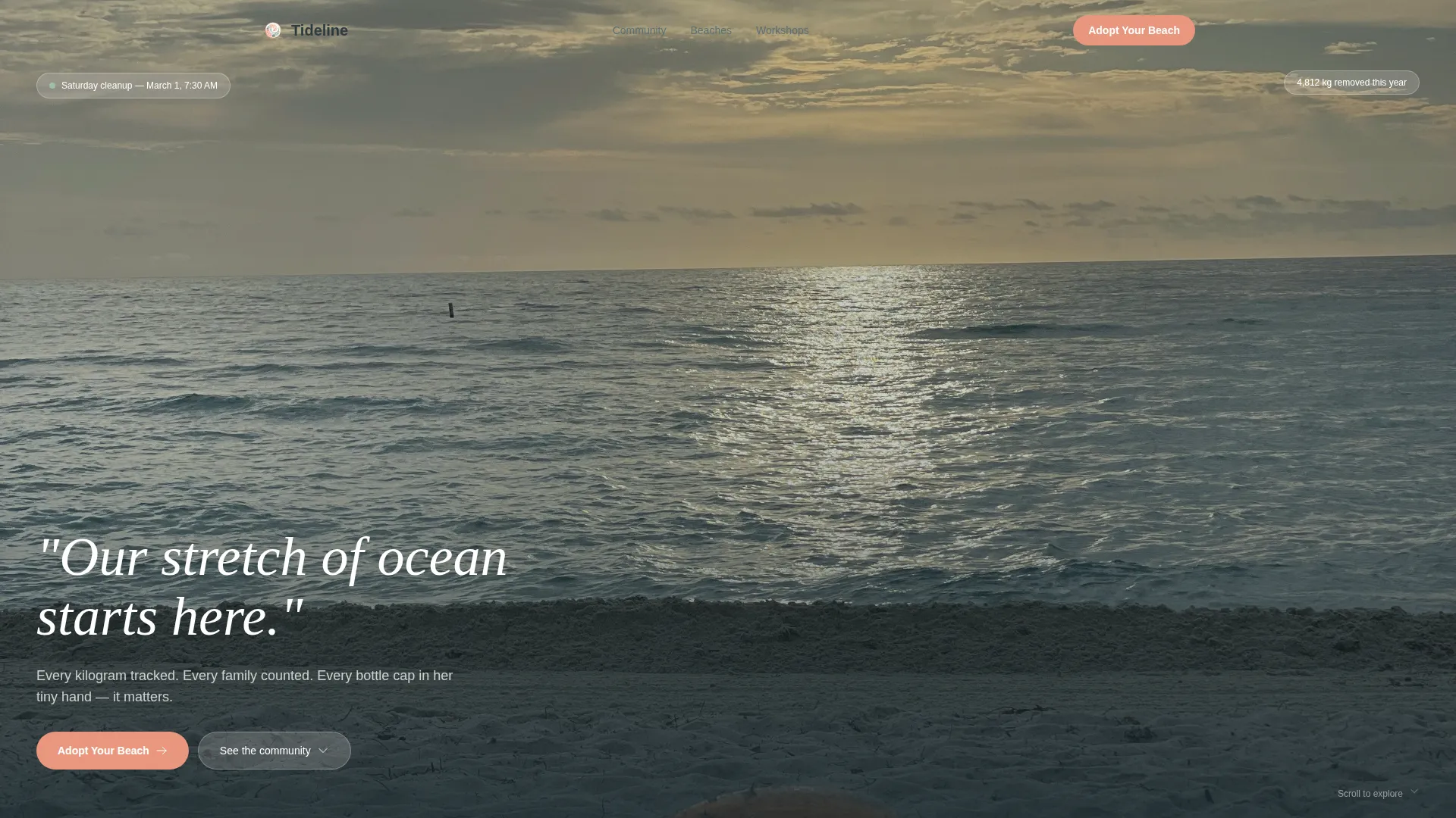 Pioneering Ocean Conservation Landing Page Template