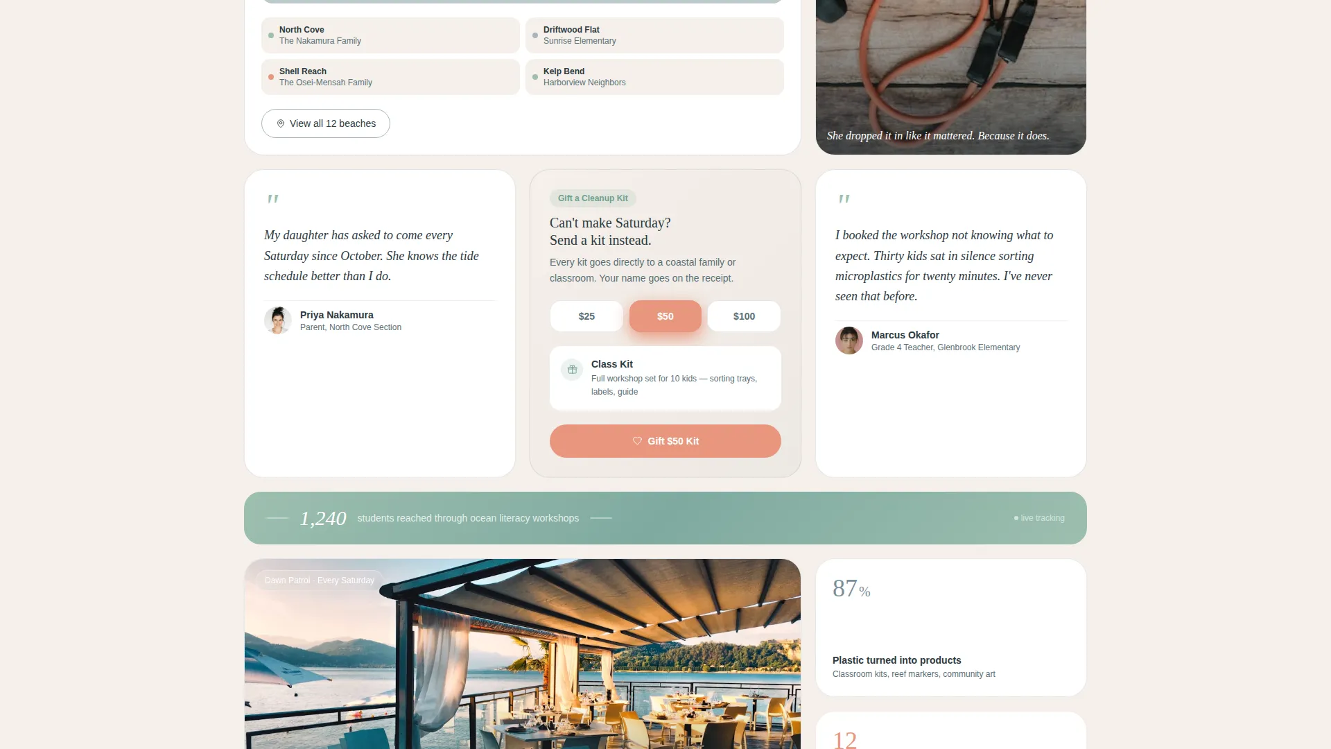 Pioneering Ocean Conservation Landing Page Template
