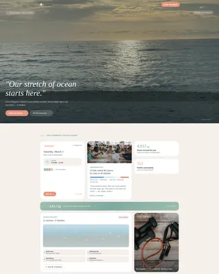 Pioneering Ocean Conservation Landing Page Template