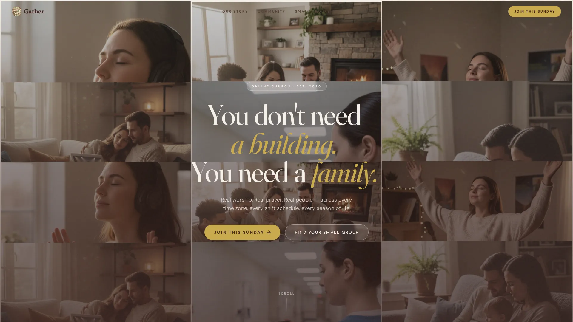 Virtual Church Landing Page Template