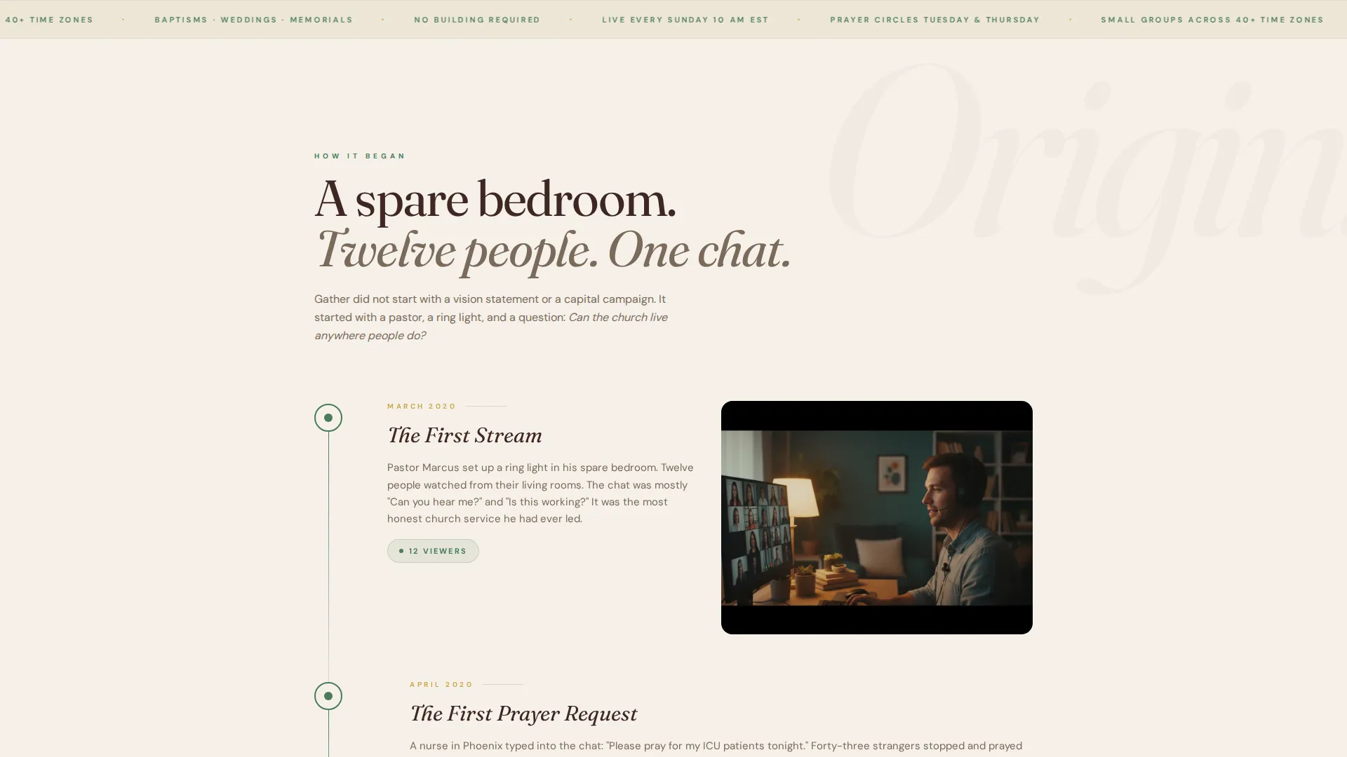 Virtual Church Landing Page Template