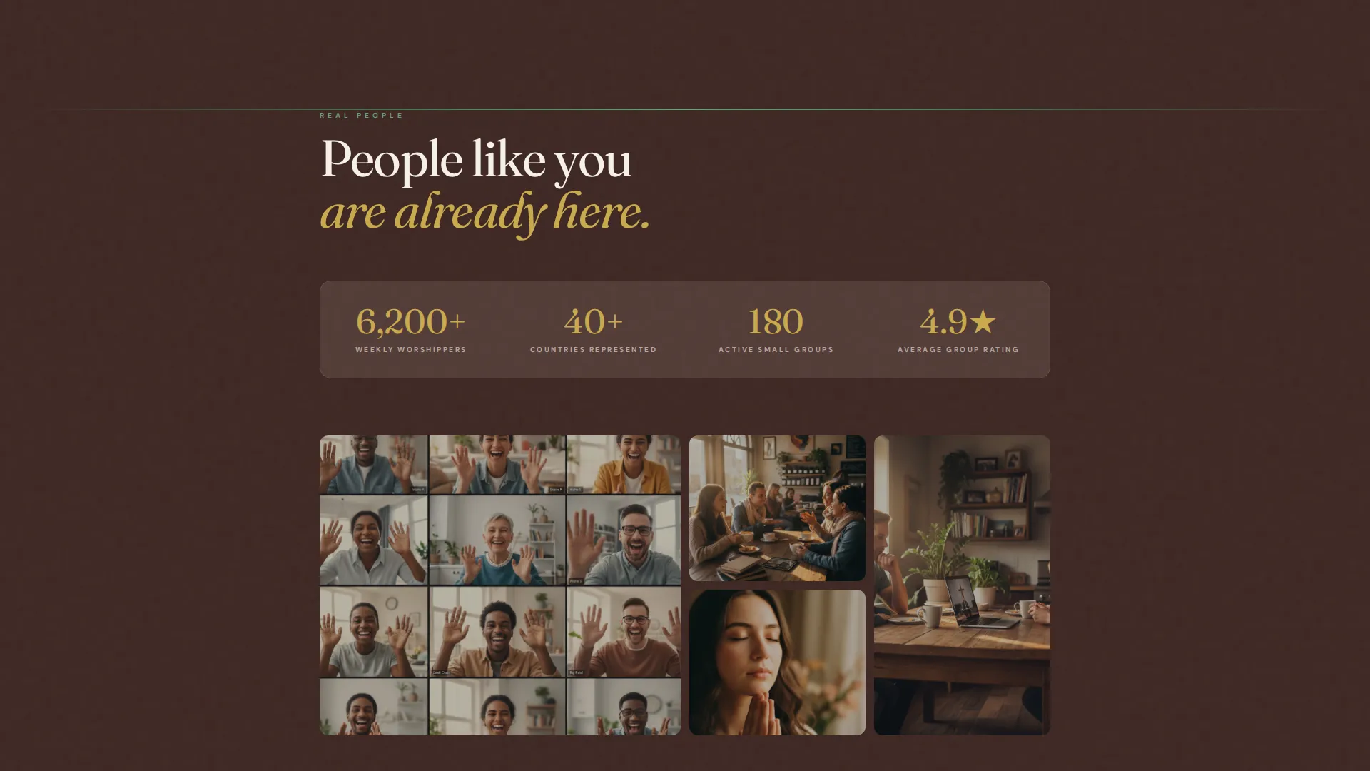 Virtual Church Landing Page Template