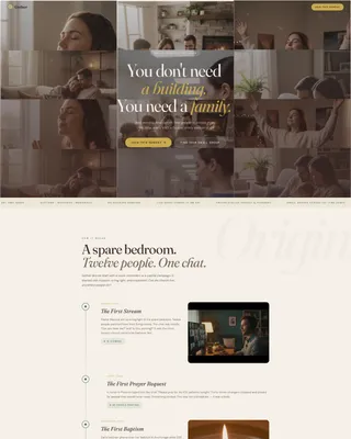 Virtual Church Landing Page Template
