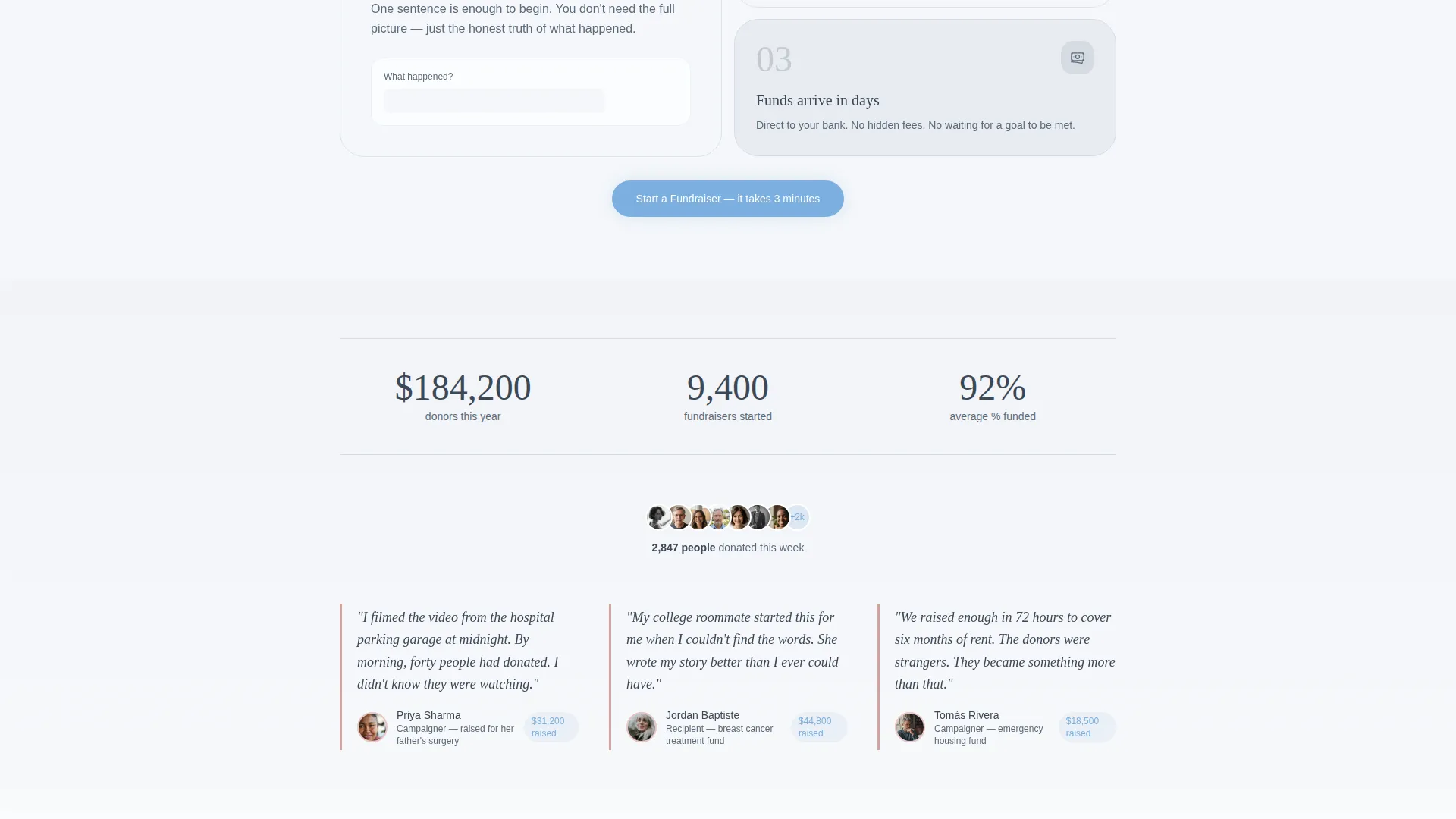 Compassionate Fundraising Landing Page Template