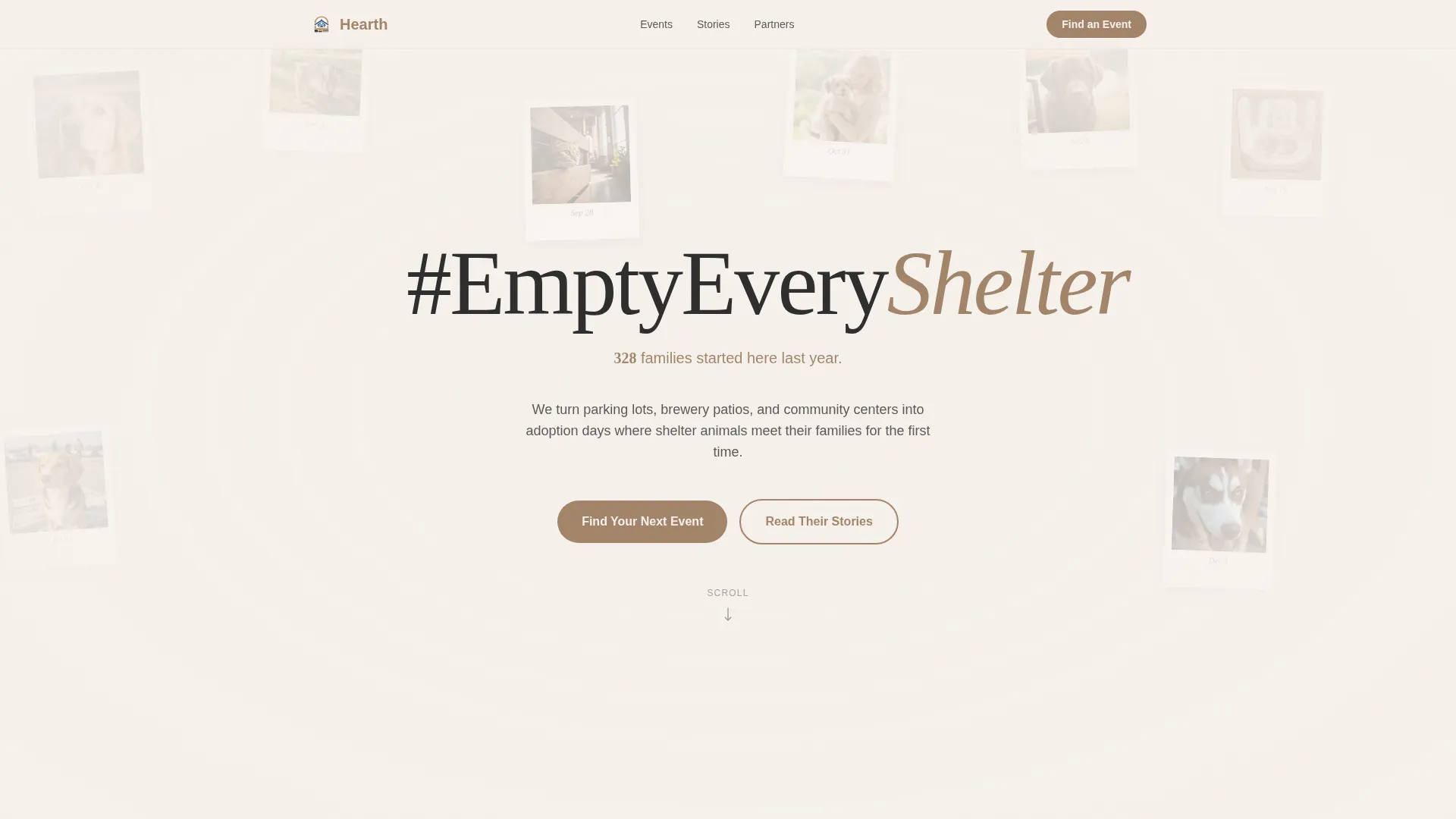 Pet Adoption Event Organizer Landing Page Template