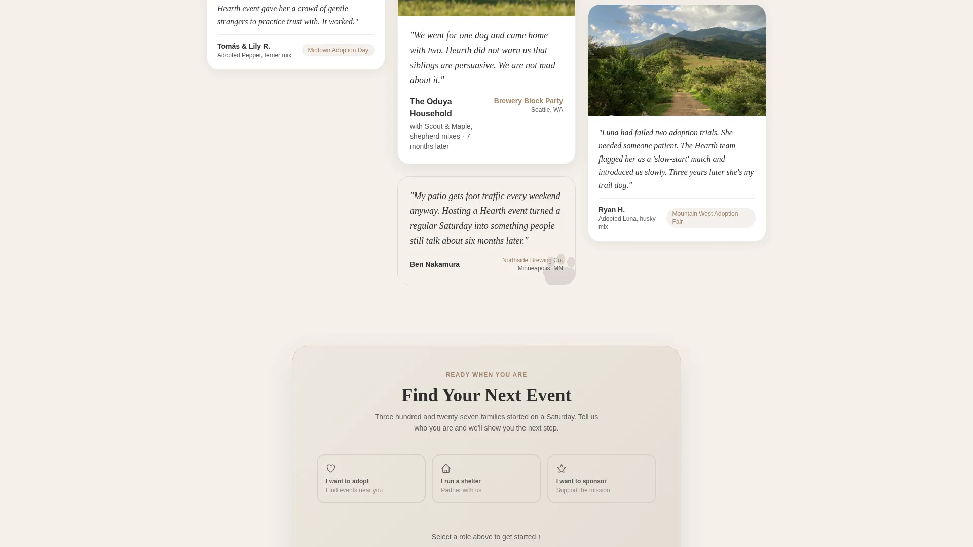 Pet Adoption Event Organizer Landing Page Template