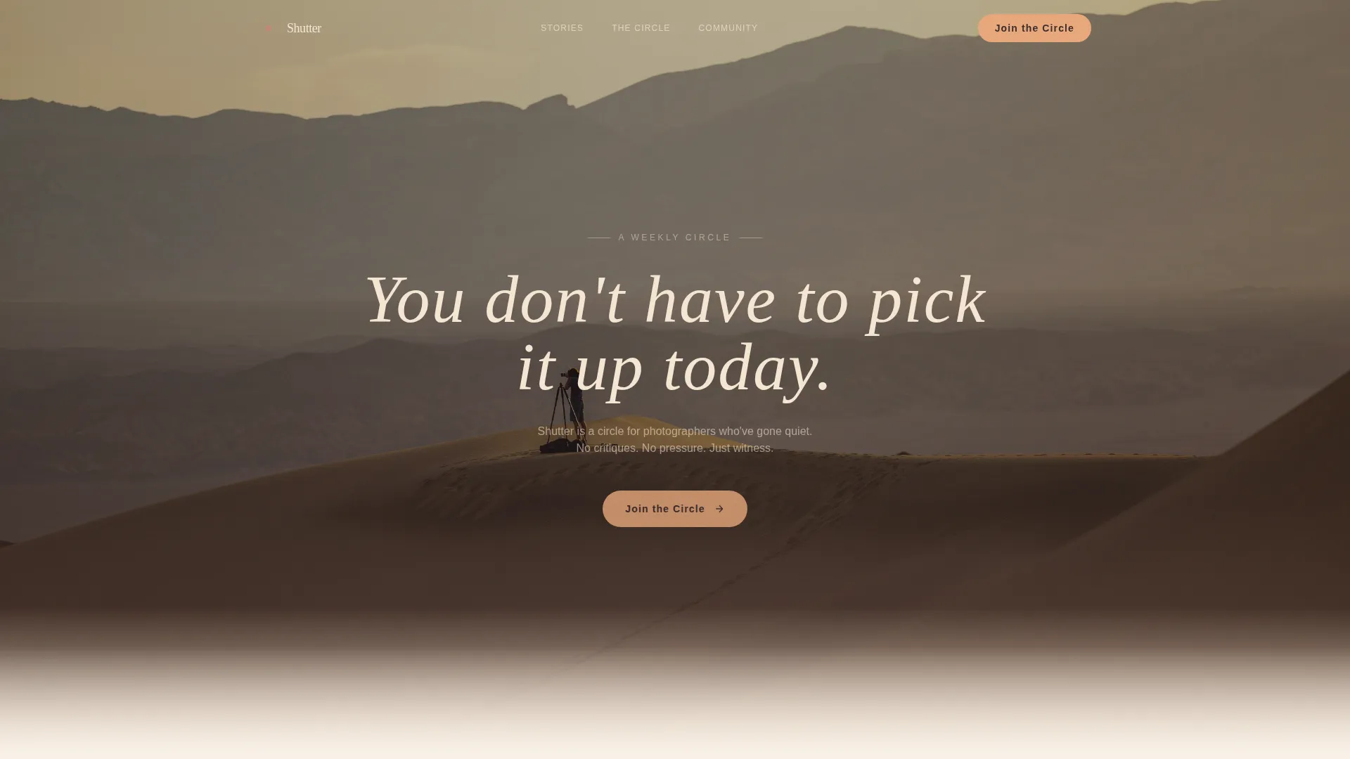 Photographers Accountability Group Landing Page Template