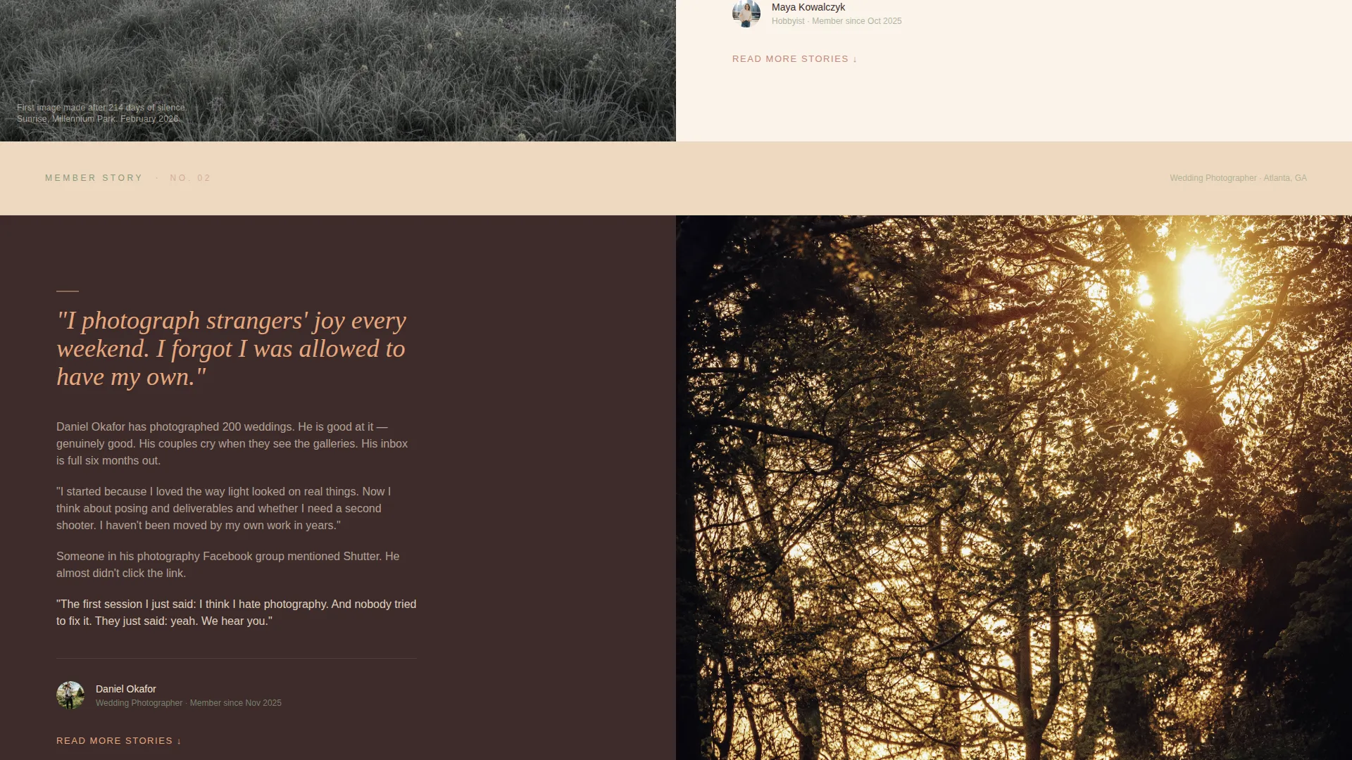 Photographers Accountability Group Landing Page Template