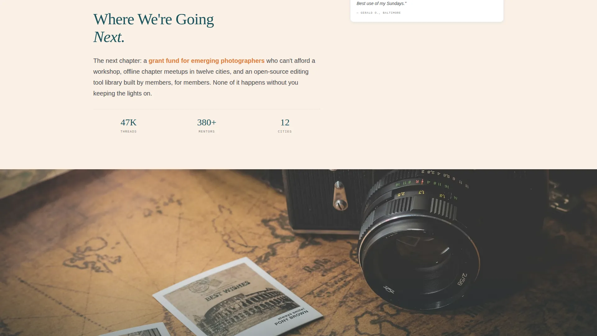 Photographers Forum & Community Landing Page