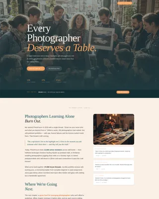 Photographers Forum & Community Landing Page