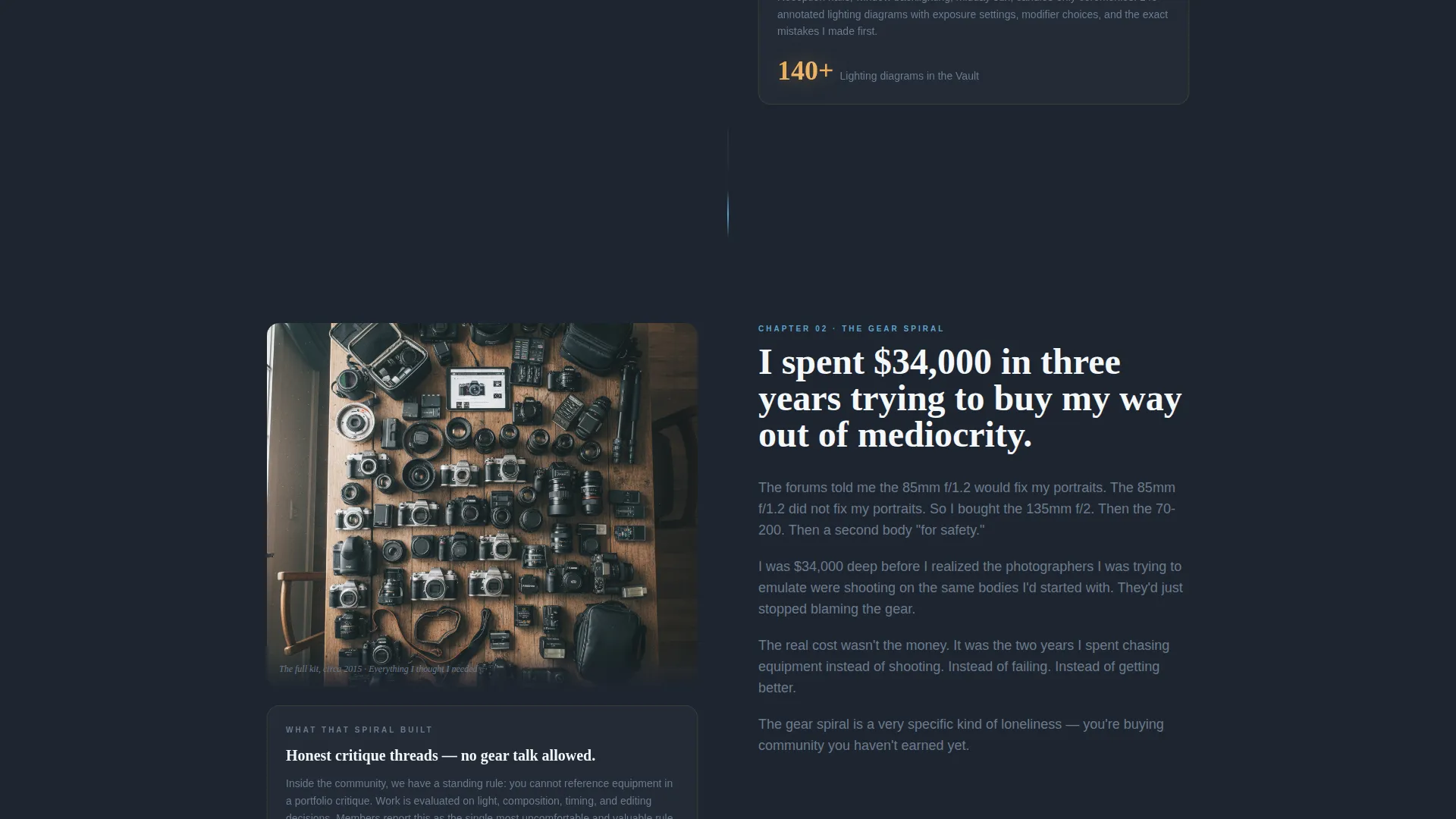 Photographers Paid Community Landing Page Template