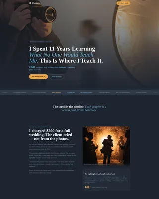 Photographers Paid Community Landing Page Template