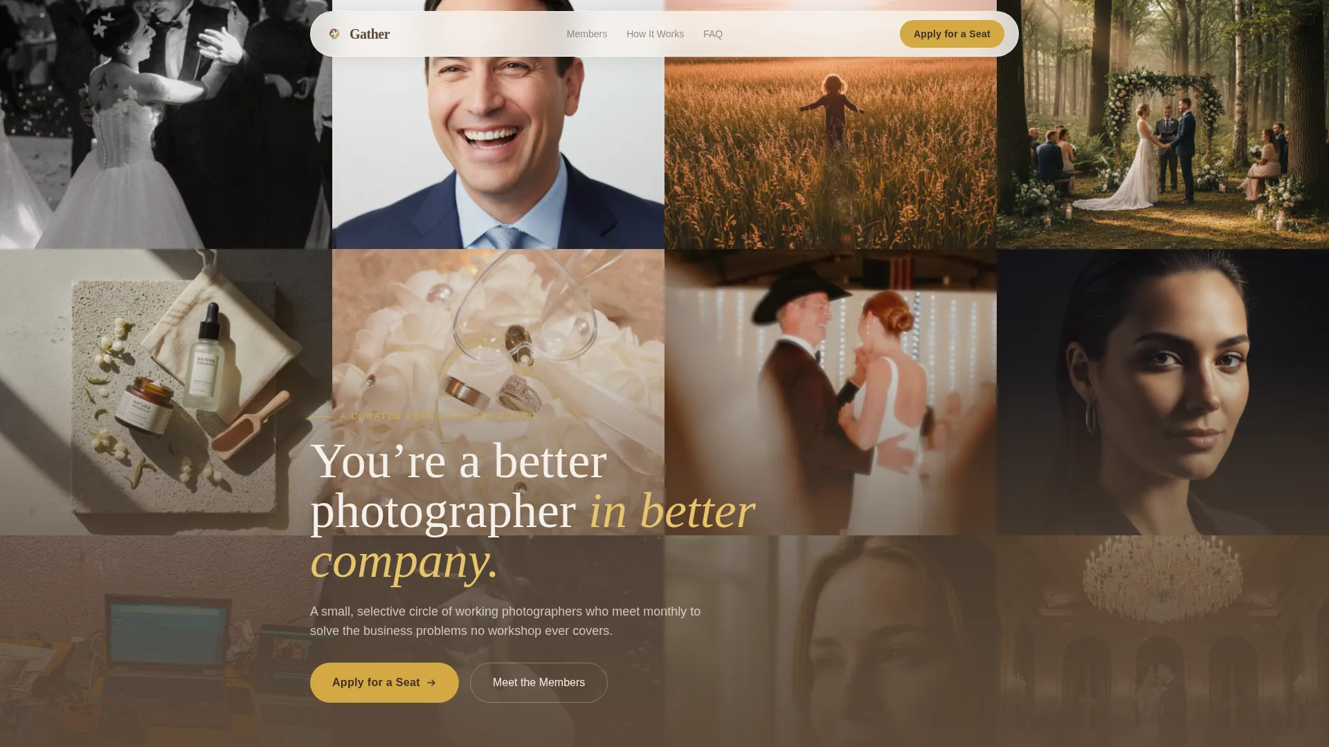 Photographers Peer Advisory Board Landing Page
