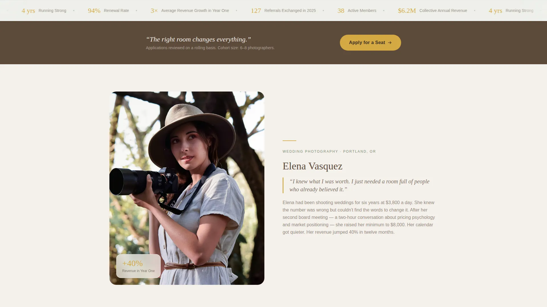 Photographers Peer Advisory Board Landing Page