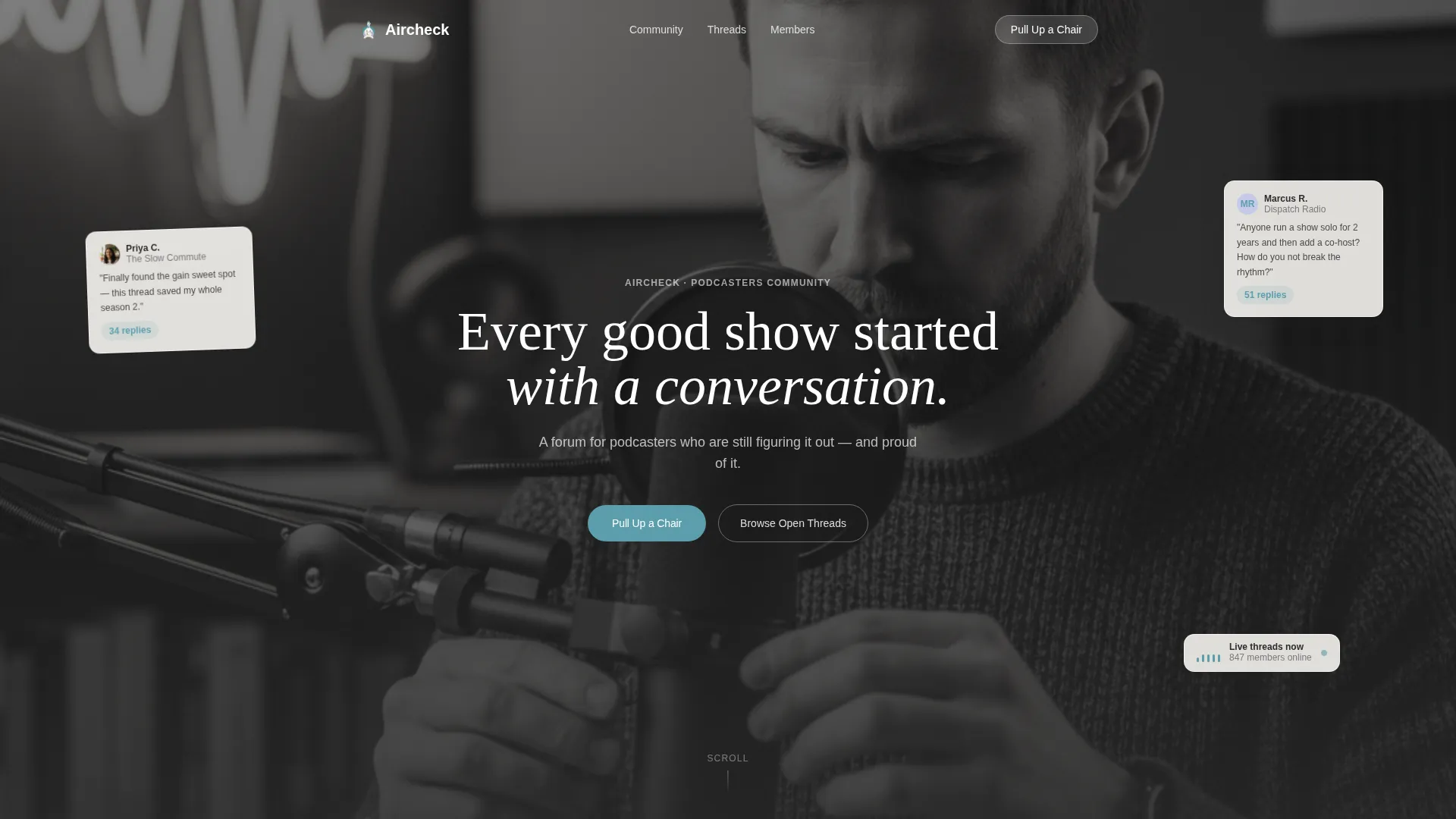 Podcasters Forum Community Landing Page Template