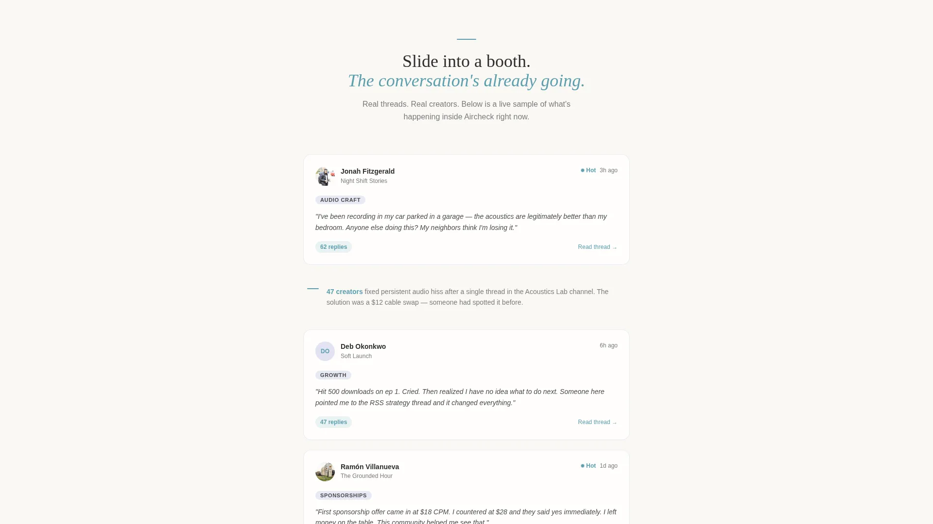 Podcasters Forum Community Landing Page Template