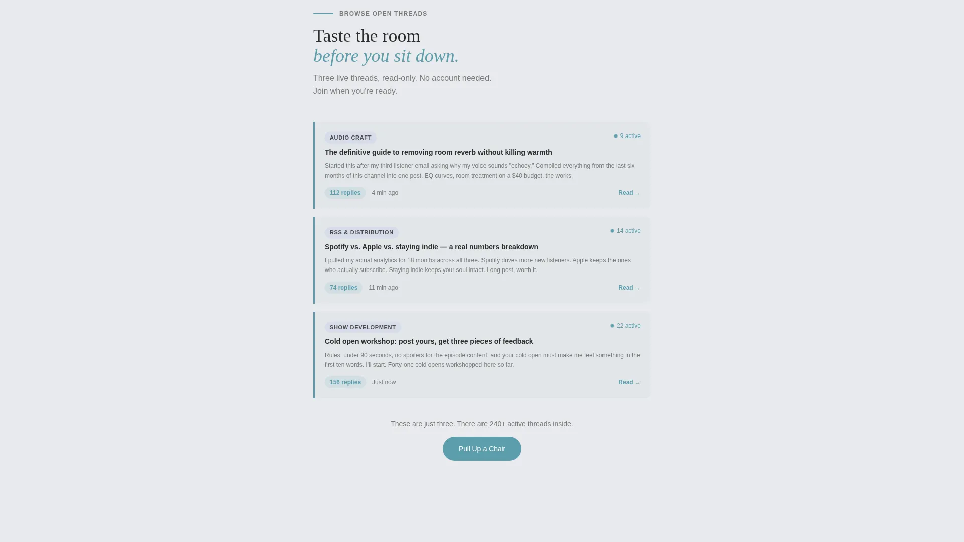 Podcasters Forum Community Landing Page Template