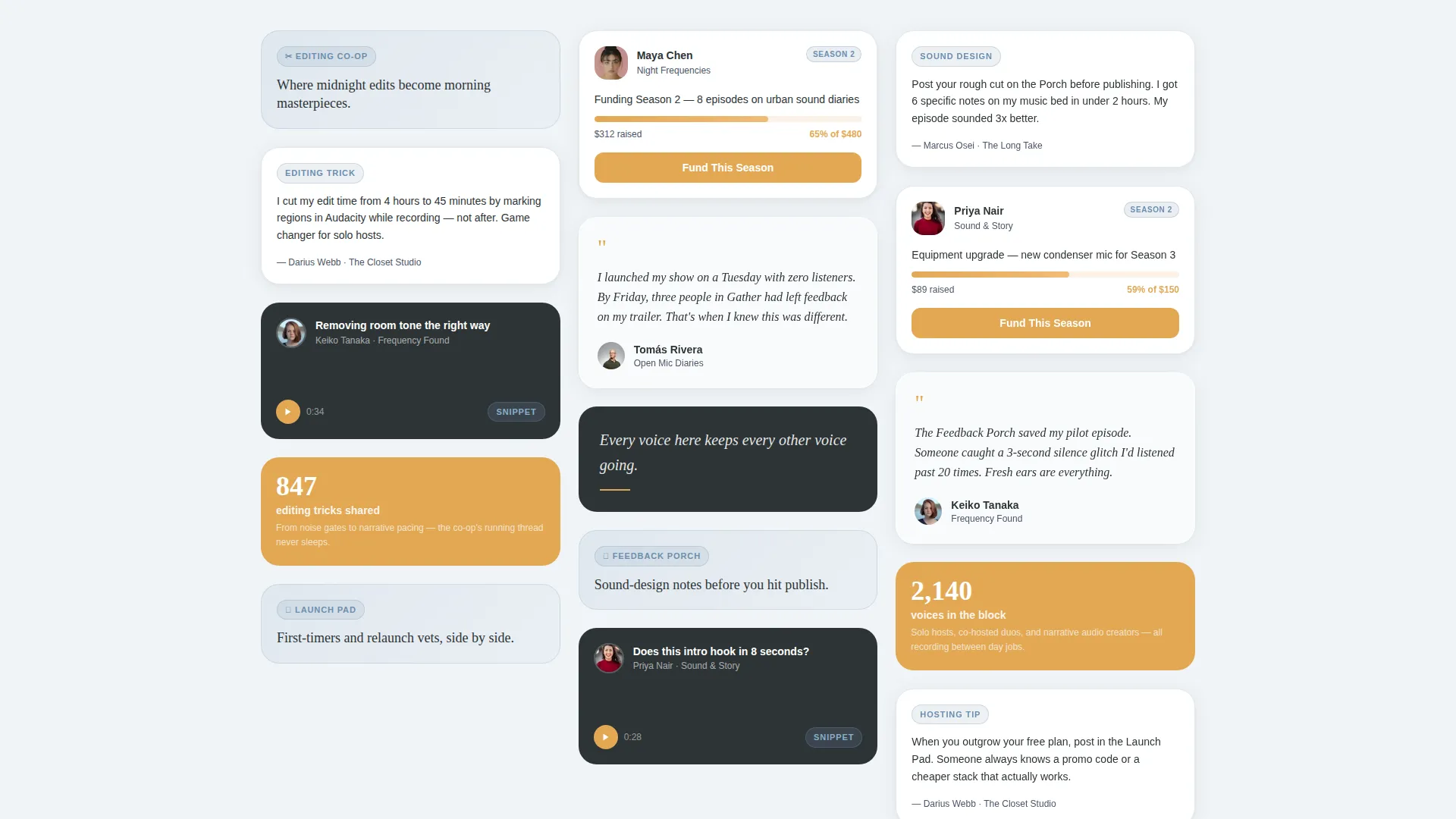 Vibrant Podcasters Community Landing Page Template